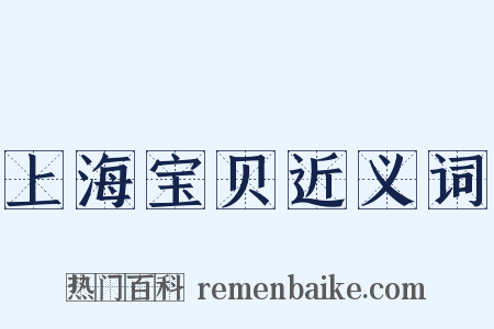 上海宝贝近义词是什么意思的图片